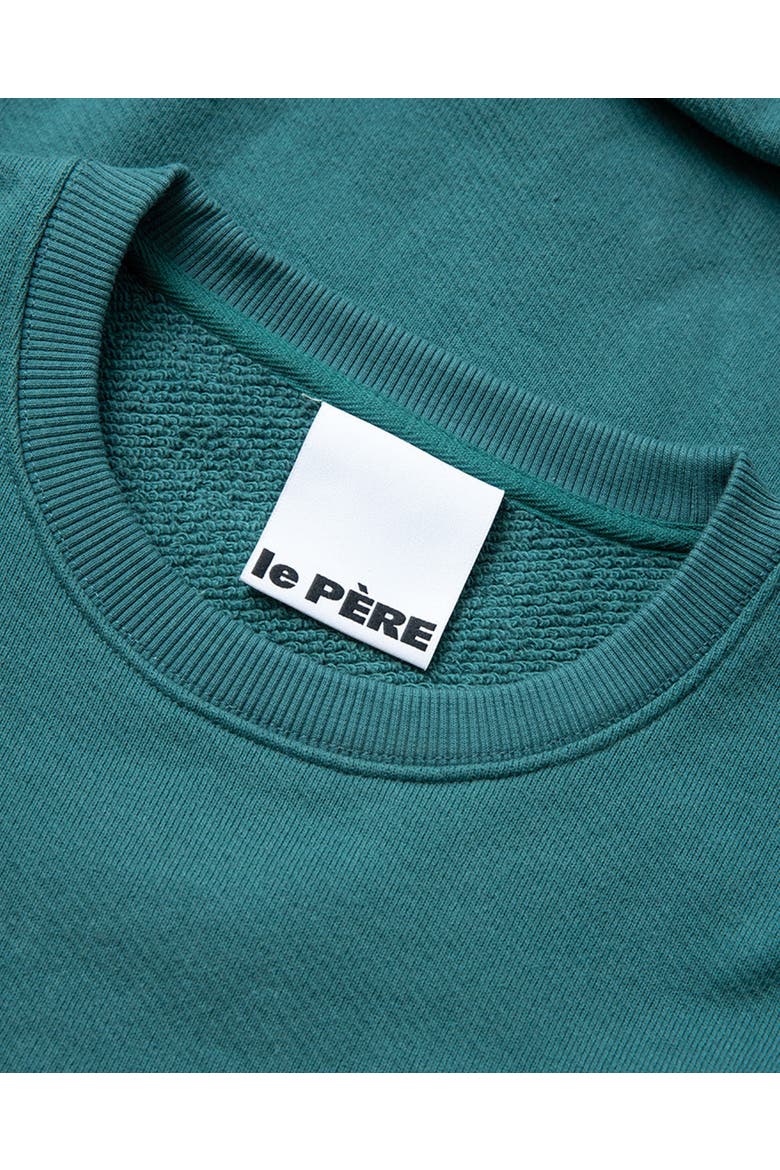 Quartier Hunter Green Loopback Cotton Crewneck Sweatshirt, Alternate, color, Hunter Green