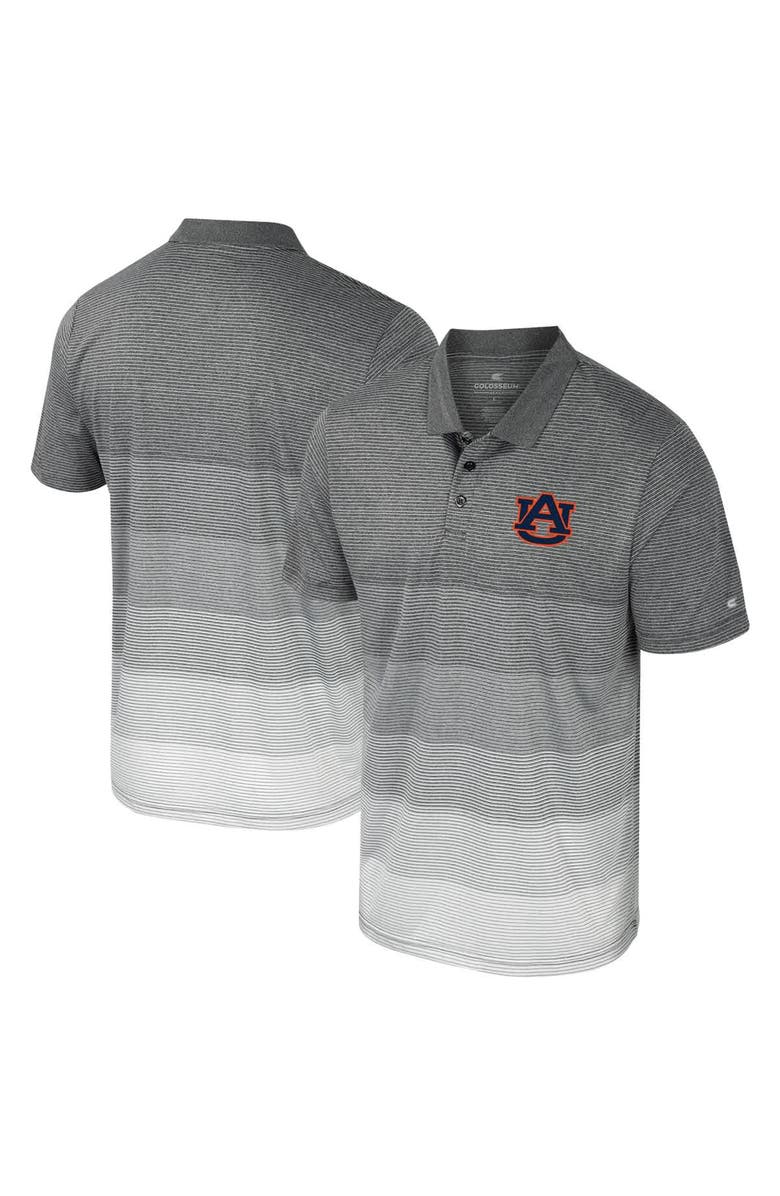 COLOSSEUM Men's Colosseum Gray Auburn Tigers Striped Mesh Polo, Alternate, color, Gray