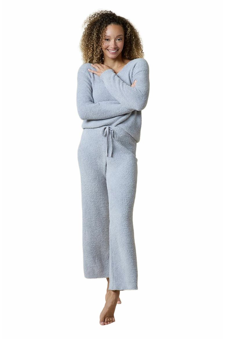 Solid Marshmallow V-Neck Lounge Set, Alternate, color, Grey