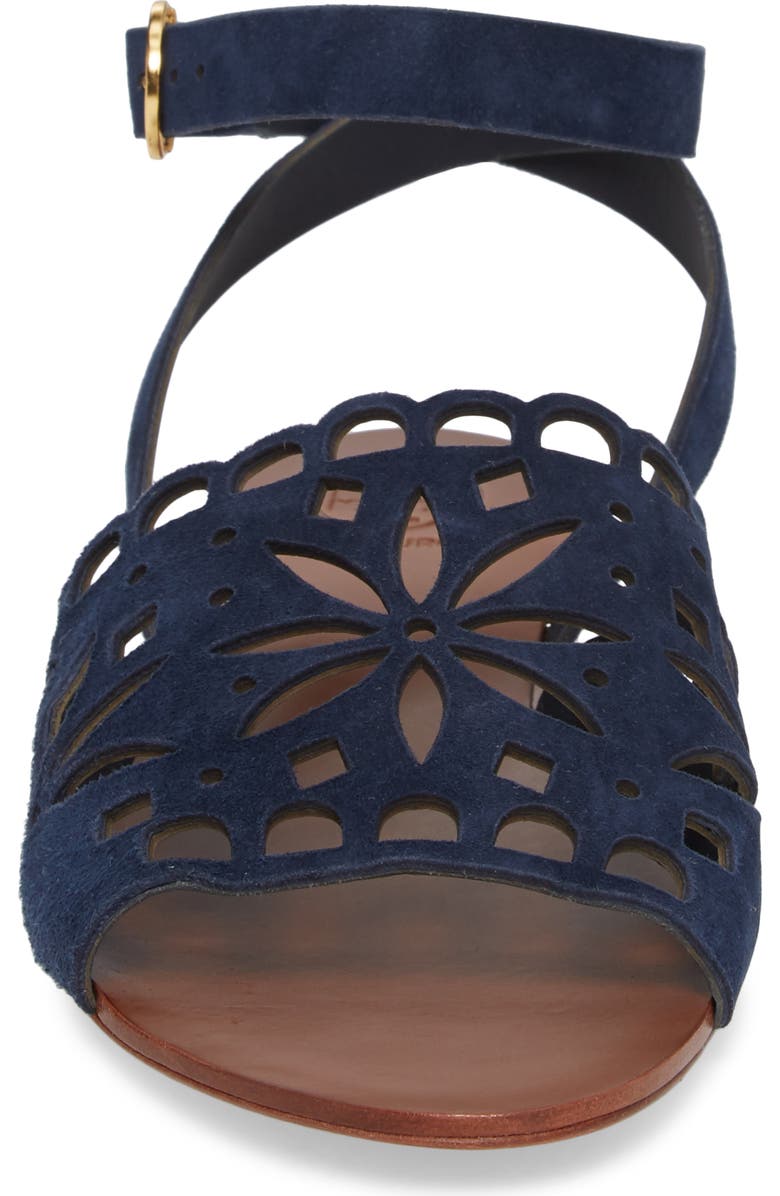 Tory Burch May Perforated Ankle Strap Sandal, Alternate, color,