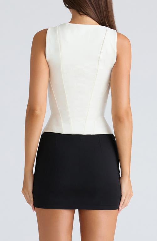 House Of Cb The Balconette Corset Top In White