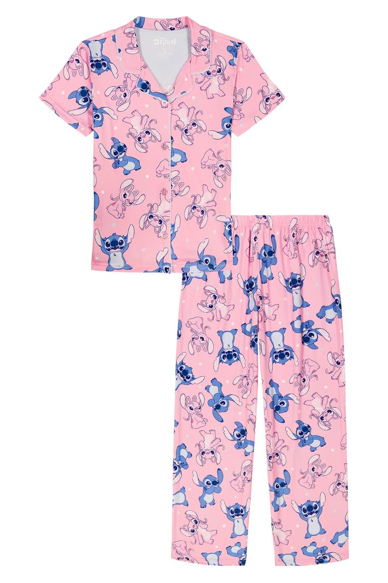 Kids' Stitch Loves Long Pajamas, Main, color, PINK