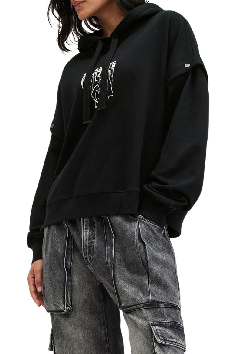 Inksaints Amphia Cotton Graphic Hoodie, Alternate, color, BLACK