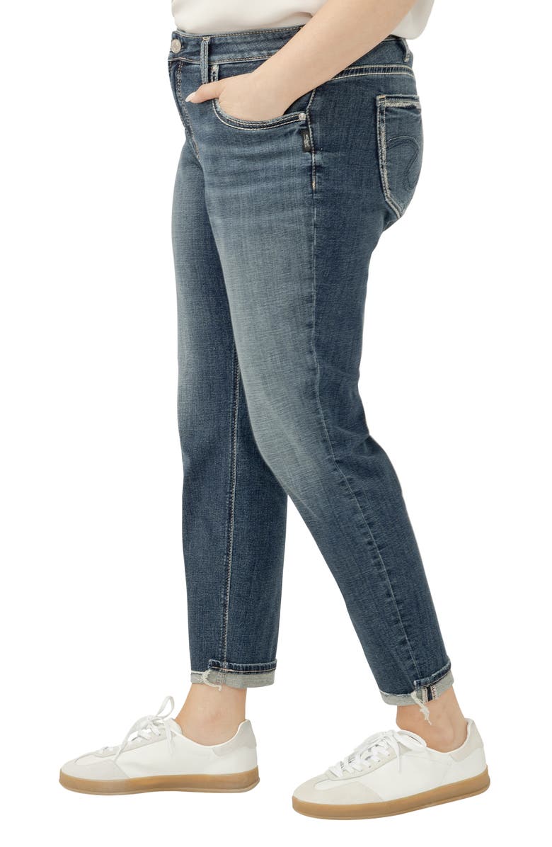 Silver Jeans Co. Mid Rise Slim Boyfriend Jeans, Alternate, color, Bobbie