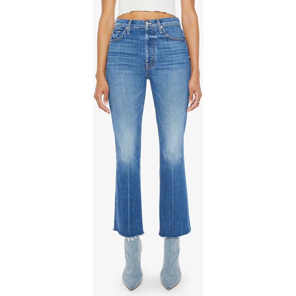 MOTHER MOTHER THE TRIPPER HIGH WAIST ANKLE FRAY FLARE JEANS