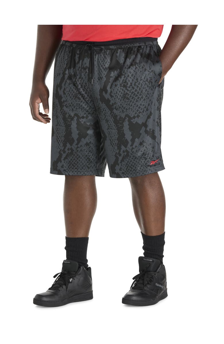 Reebok Big & Tall Performance Transitional Basketball Shorts, Main, color, Black Snake Multi