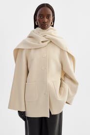 LAMARQUE ANCA | Wool Scarf Jacket