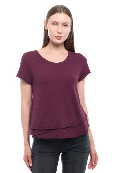 Short Sleeve Mock Layer Tee