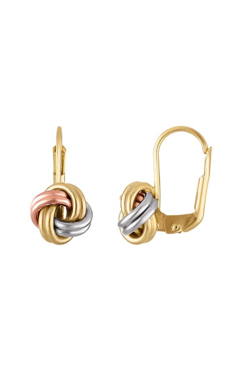 14K Gold Knot Earrings