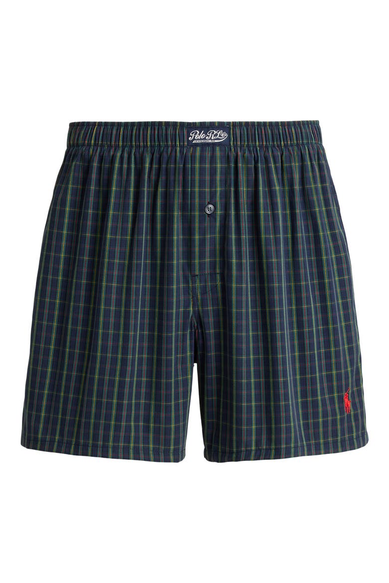 Plaid Woven Boxers, Alternate, color, MINI POLO TARTAN RED