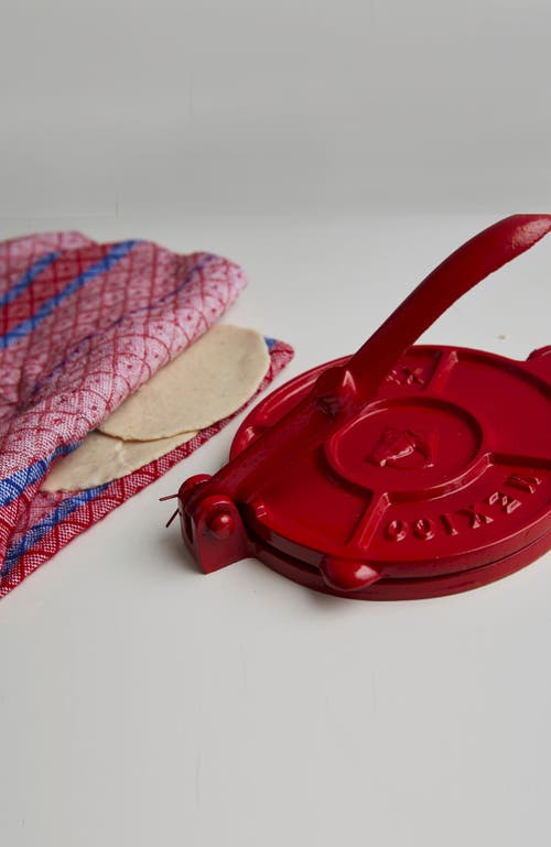 Verve Culture Red Cast Iron Tortilla Kit In Red