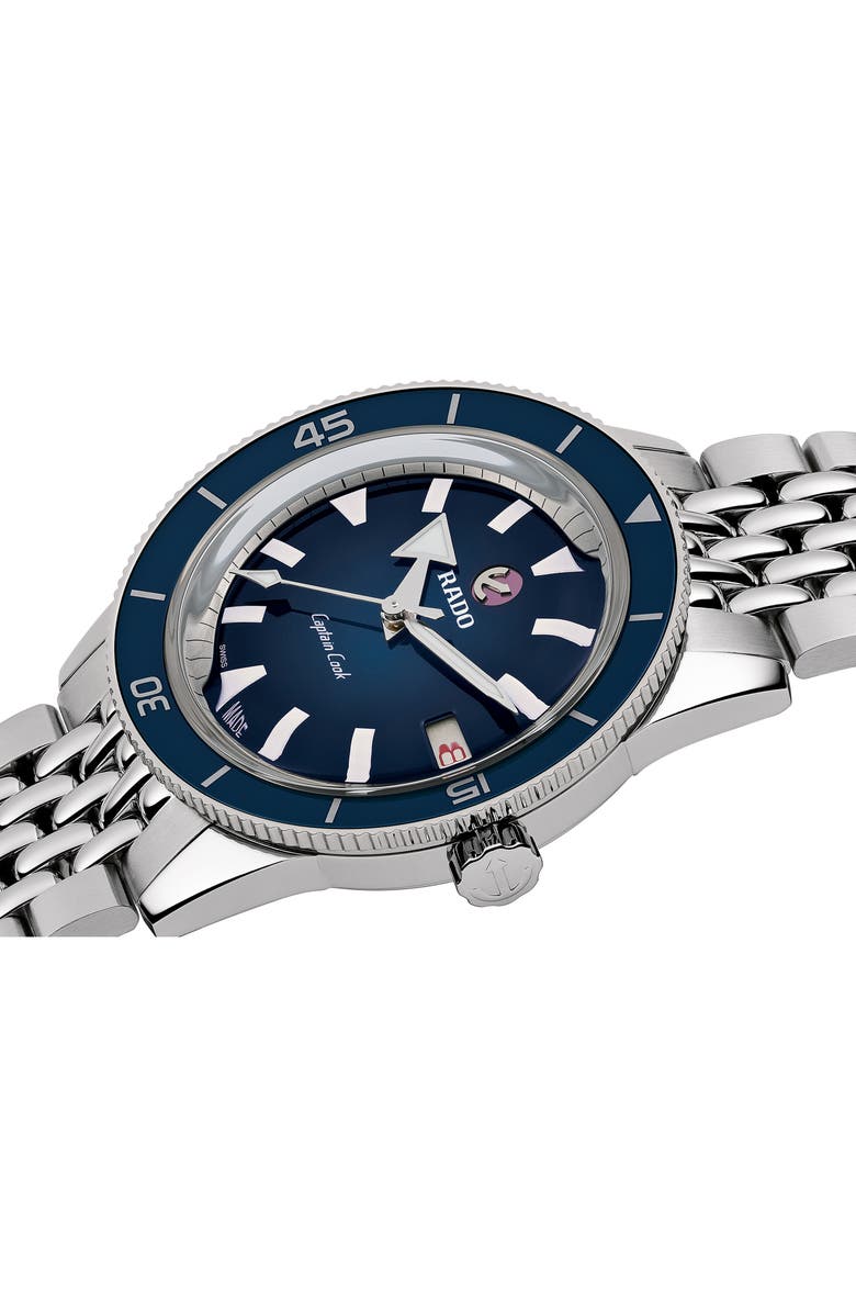 RADO Captain Cook Automatic Bracelet Watch, 37mm, Alternate, color,