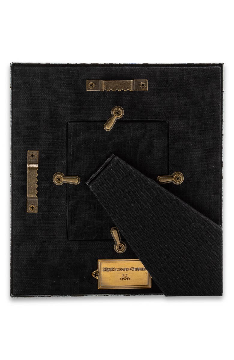MACKENZIE CHILDS Mocha Check Enameled Steel 2.5 x 3-Inch Picture Frame, Alternate, color, Mocha