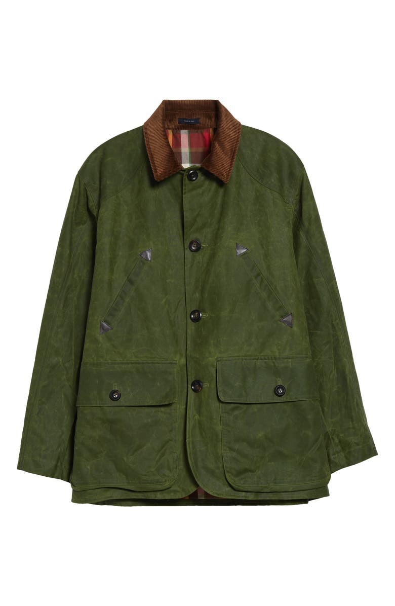 Drake's Waxed Cotton Barn Jacket, Main, color, Lemongrass
