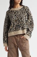 Nili Lotan Zamira Leopard Print Cashmere & Silk Sweater