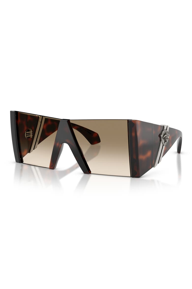 137mm Square Sunglasses, Alternate, color, HAVANA / YELLOW GRADIENT BROWN