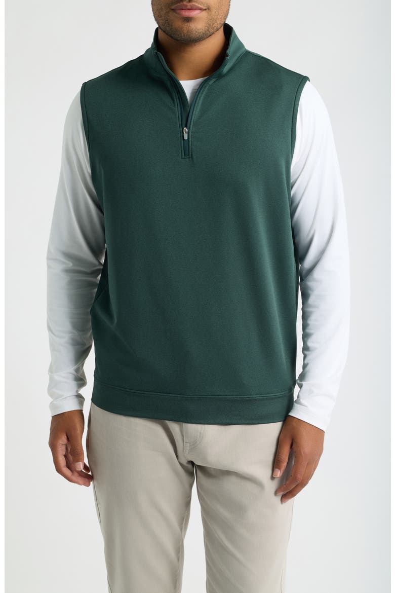 Galway Melange Performance Quarter Zip Vest, Main, color, PINE BROOK