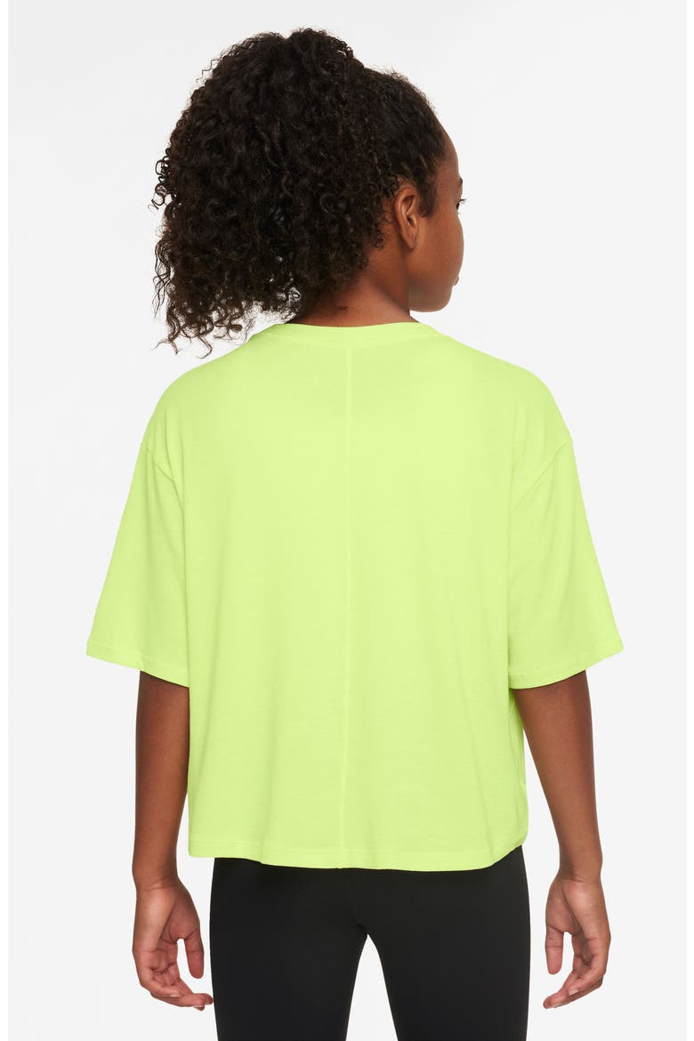 Kids' Sportswear Dri-FIT One T-Shirt, Alternate, color, LIGHT LEMON TWIST/ WHITE