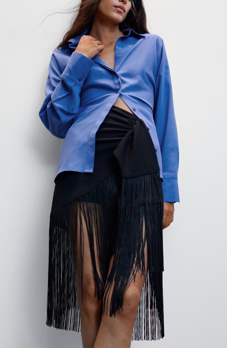 MANGO Covered Placket Shirt, Alternate, color, 