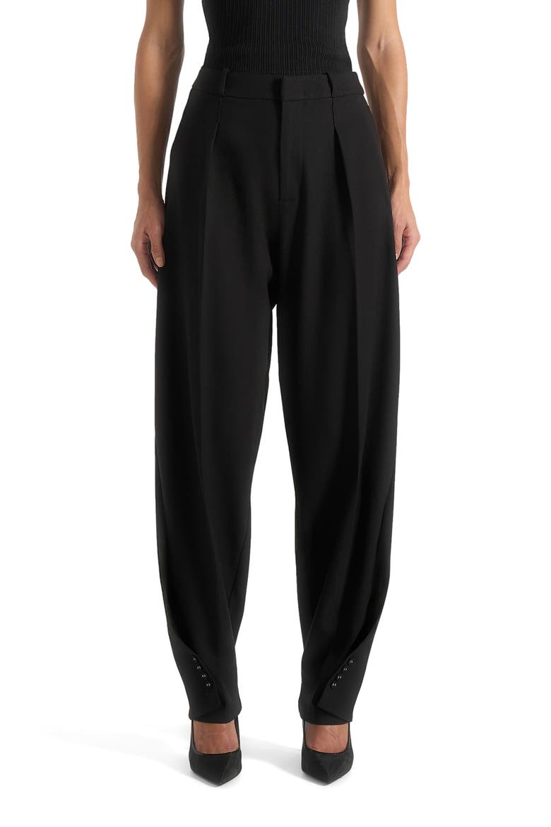 Sophie Wool Twist Leg Tailored Trousers, Main, color, Black