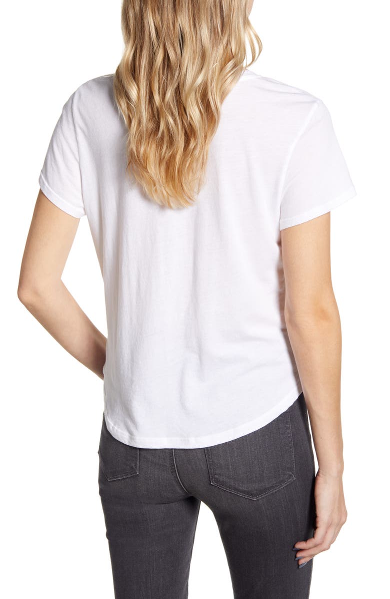 Splendid Abbie Crewneck Cotton Blend Tee, Alternate, color, White