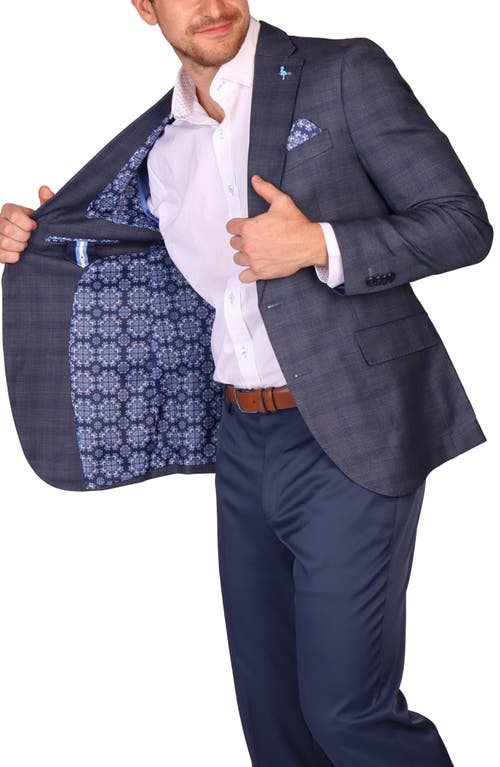 Tailorbyrd Modern Fit Windowpane Sport Coat In Blue