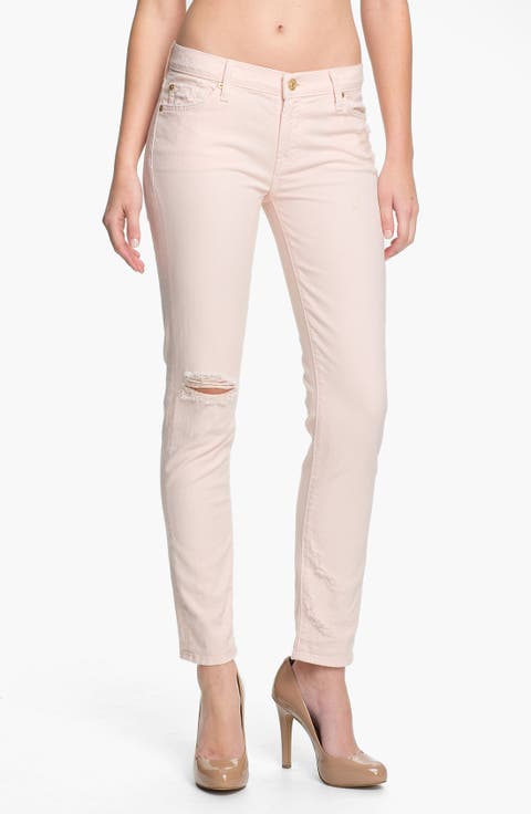 ® 'The Slim Cigarette' Stretch Jeans (Ballet Pink)