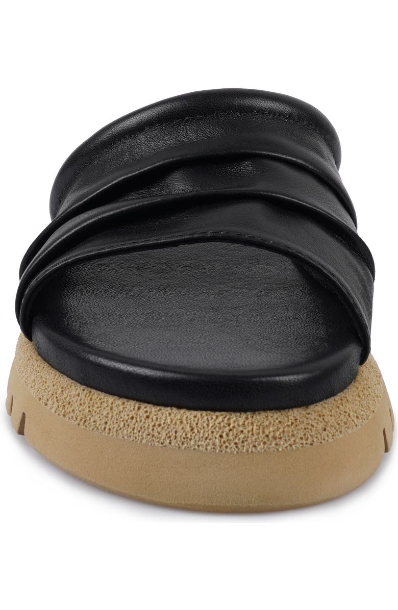 National Comfort Ferna Platform Slide Sandal, Alternate, color, Black Leather