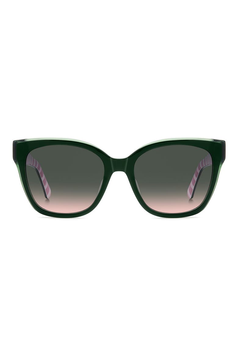 daesha 55mm square sunglasses, Main, color, GREEN/ GREEN PINK