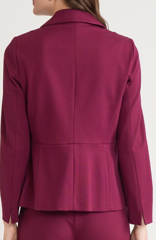 Kasper Notch Waist Seam Jacket In Brown