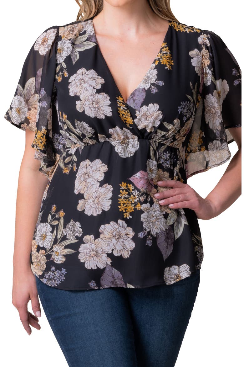 Seaside Serenade Top, Alternate, color, MIDNIGHT PEONY PRINT