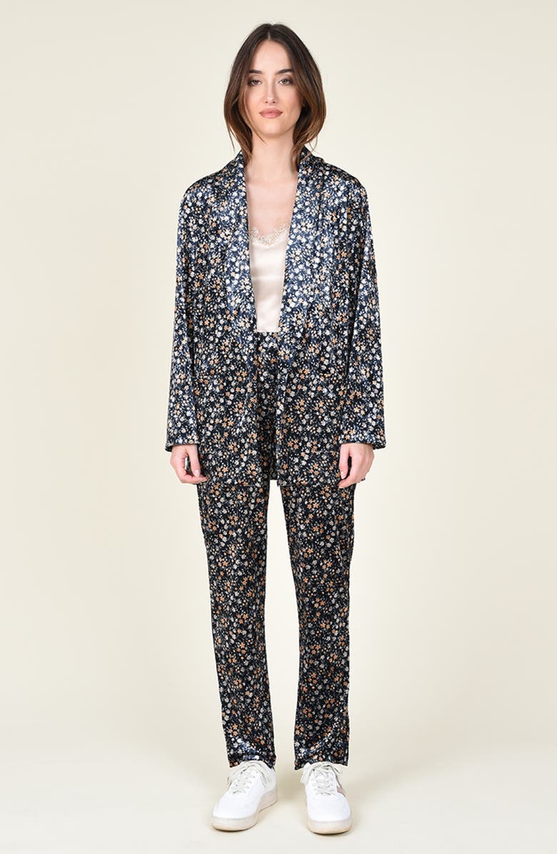 Molly Bracken Floral Velvet Blazer, Alternate, color, 