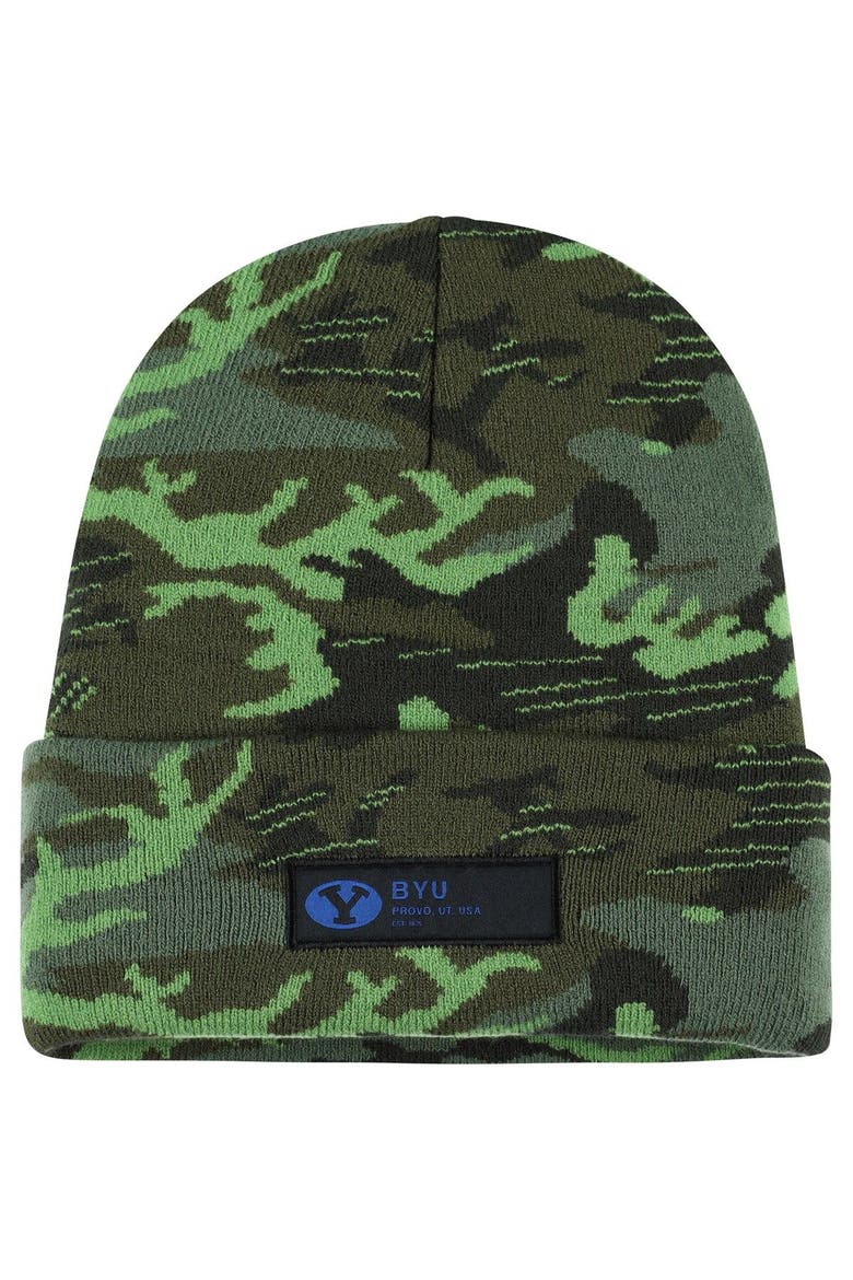 Men's Nike Camo BYU Cougars Veterans Day Cuffed Knit Hat, Main, color, Camo