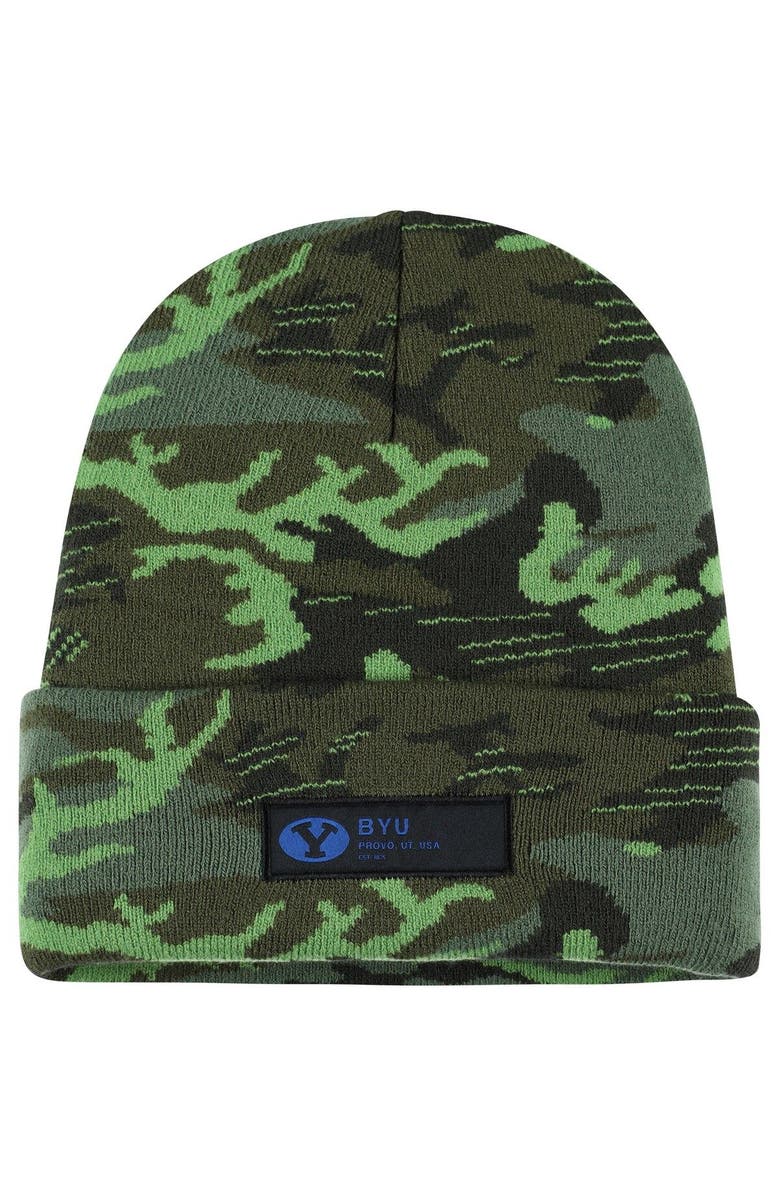 Nike Men's Nike Camo BYU Cougars Veterans Day Cuffed Knit Hat, Main, color, Camo