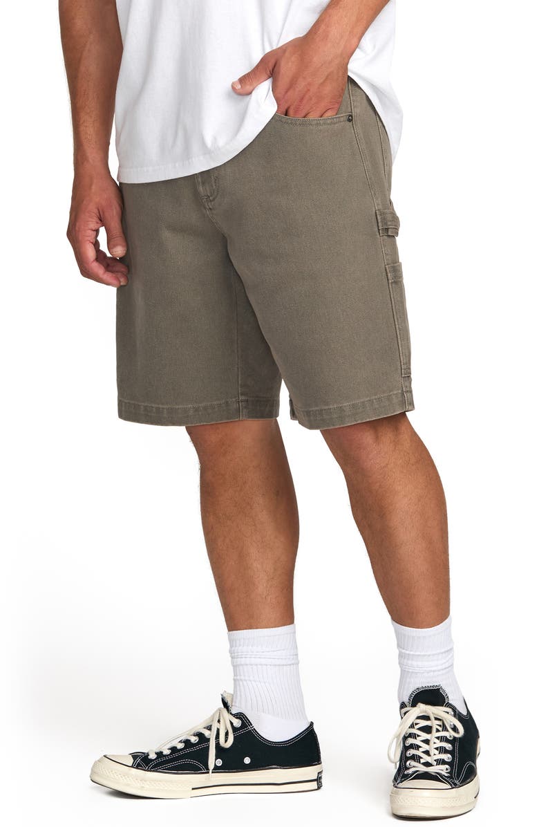 Billabong Bad Dog Denim Shorts, Alternate, color, Brown