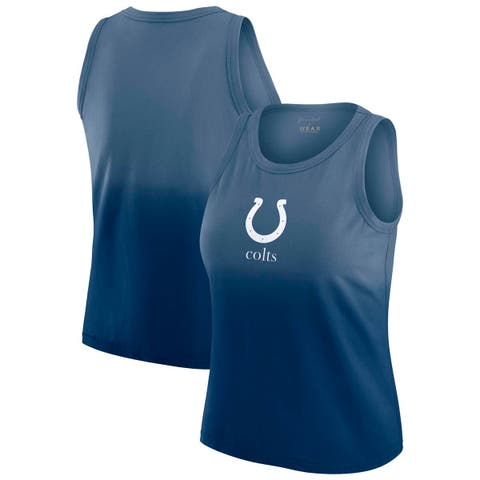 Women's WEAR by Erin Andrews x Gracie Hunt Heather Navy Indianapolis Colts Ombre Tank Top