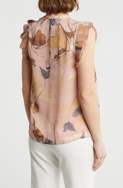 T TAHARI T TAHARI RUFFLE CAP SLEEVE TOP