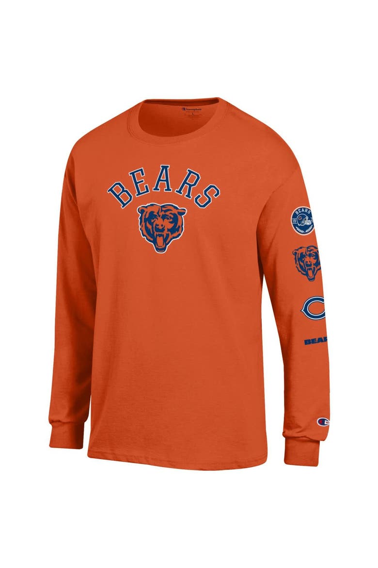 Men's Champion  Orange Chicago Bears Seal Long Sleeve T-Shirt, Alternate, color, Orange
