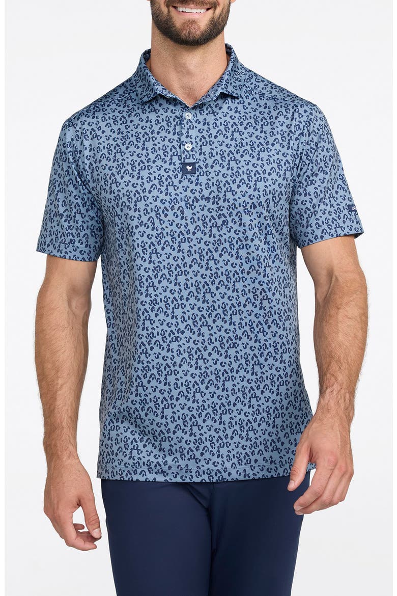 Cheetah Performance Polo, Main, color, CHEETAH - BLUE MIRAGE