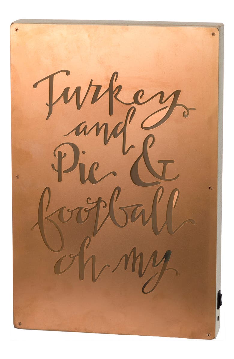Primitives by Kathy Turkey & Pie & Football LED Box Sign, Main, color,