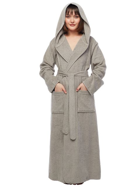 Aura Women's Ankle Length Long Cotton Robe with Hood