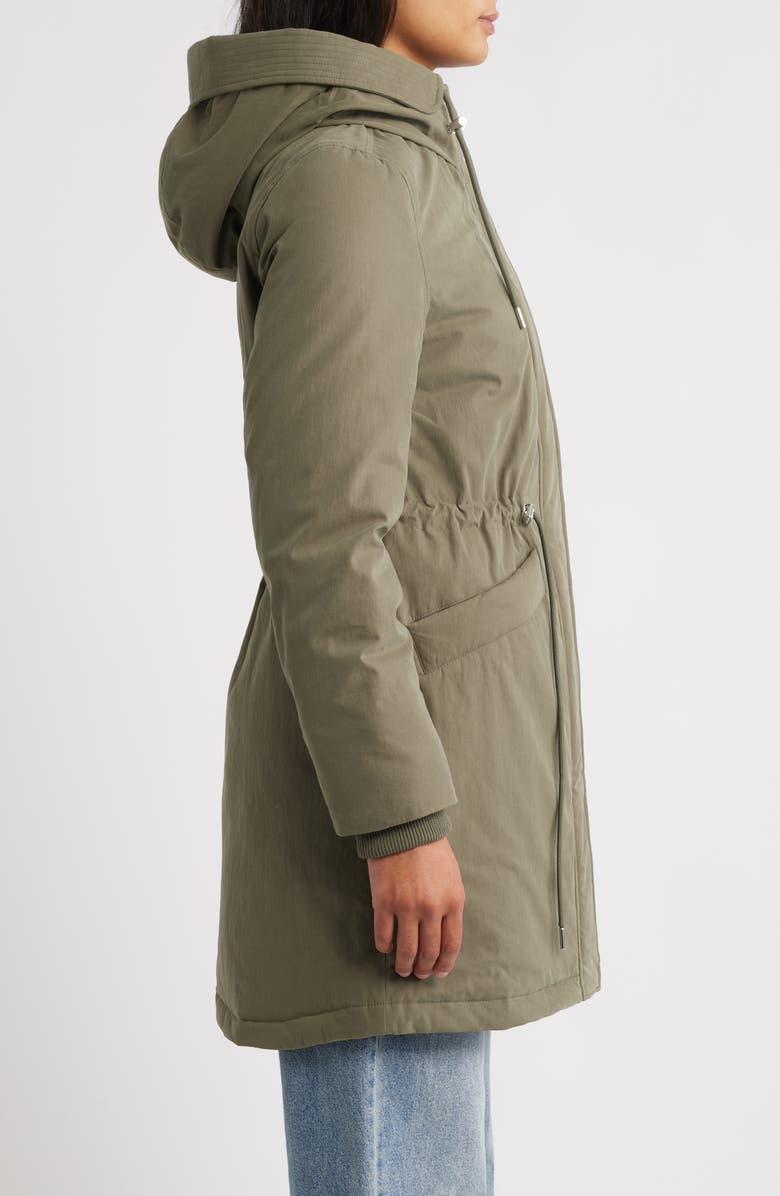 Sam Edelman Faux Shearling Lined Anorak, Alternate, color, Loden