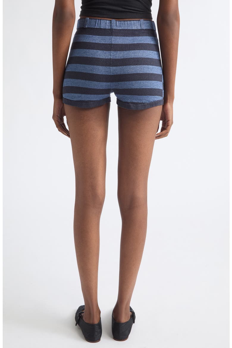 Daisy Linen Blend Sweater Shorts, Alternate, color, DENIM
