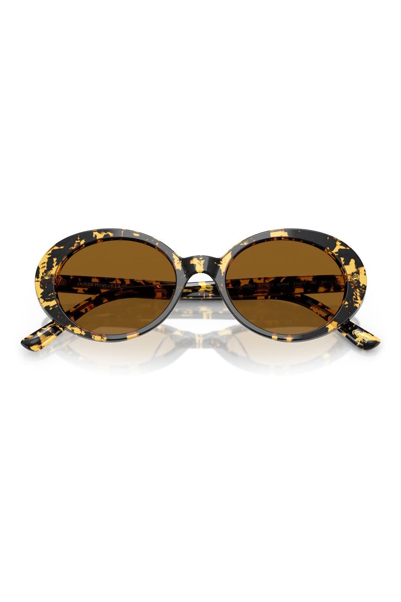 51mm Oval Sunglasses, Alternate, color, TOKYO TORTOISE / TRUE BROWN