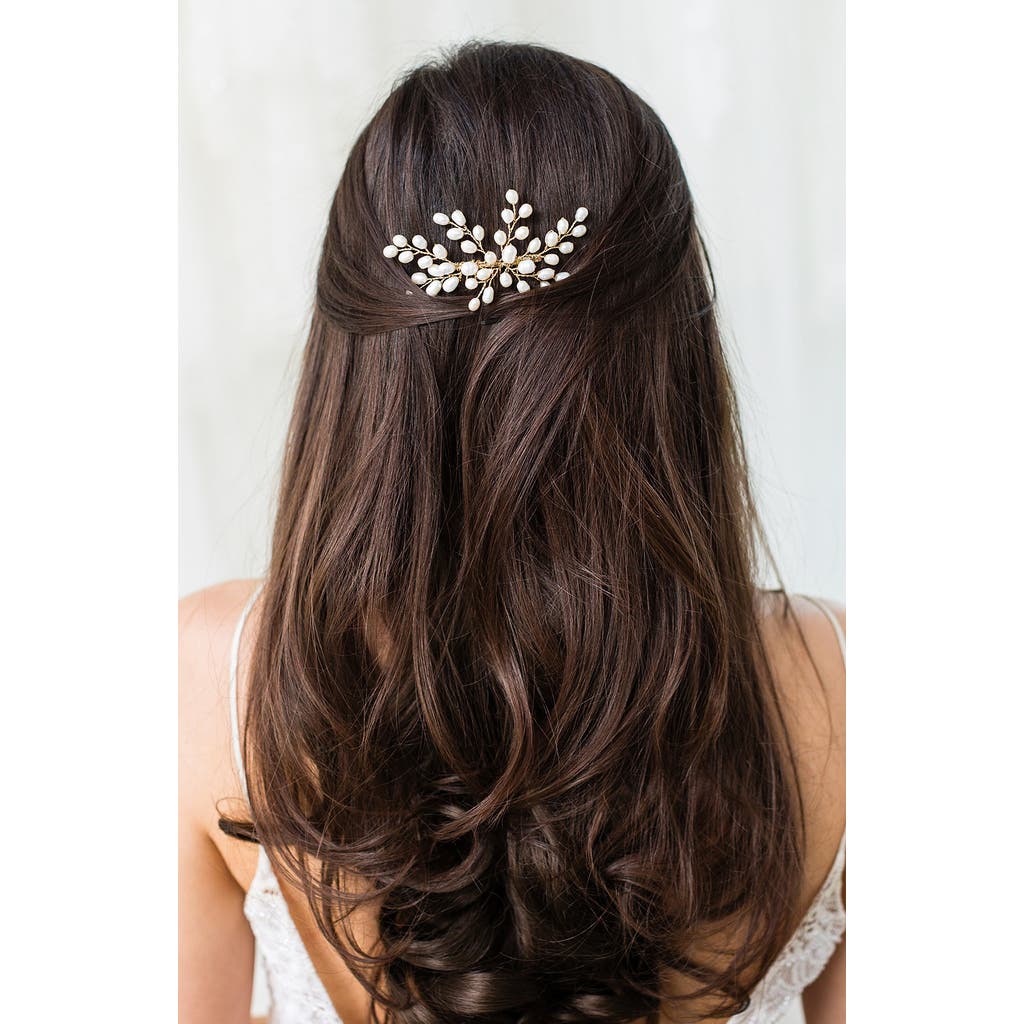 Brides & Hairpins Enola Freshwater Pearl Comb (Nordstrom Exclusive) in Gold/pearl at Nordstrom