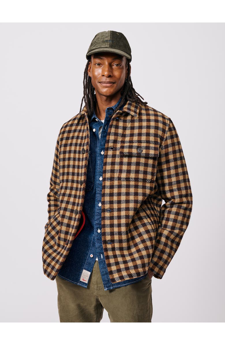 Aubin Nettleham Shirt Jacket, Main, color, Brown Gingham