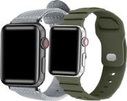 Posh Tech 2-Pack Ridge Silicone & Nylon Apple Watch® Watchbands