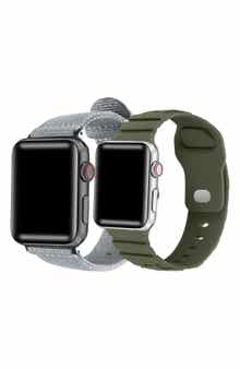2-Pack Ridge Silicone & Nylon Apple Watch® Watchbands