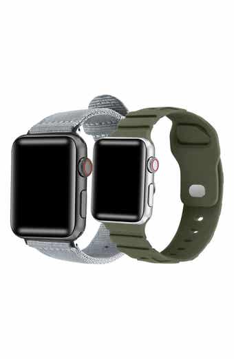 2-Pack Ridge Silicone & Nylon Apple Watch® Watchbands