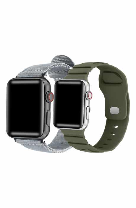 Posh Tech 2-Pack Ridge Silicone & Nylon Apple Watch® Watchbands